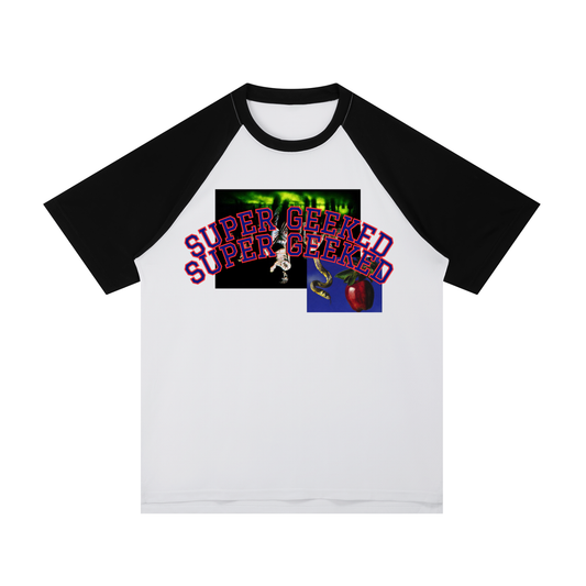 Super Geeked Raglan jersey tee