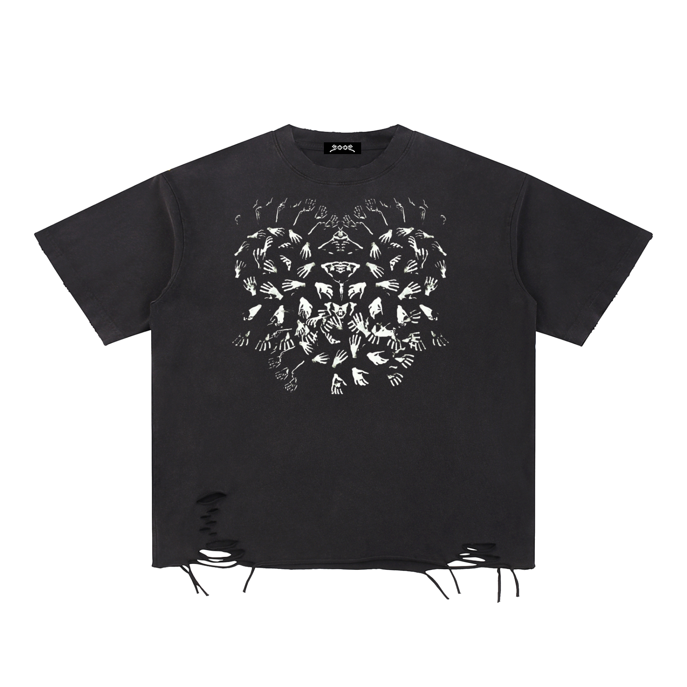 Distressed hand graphic tee