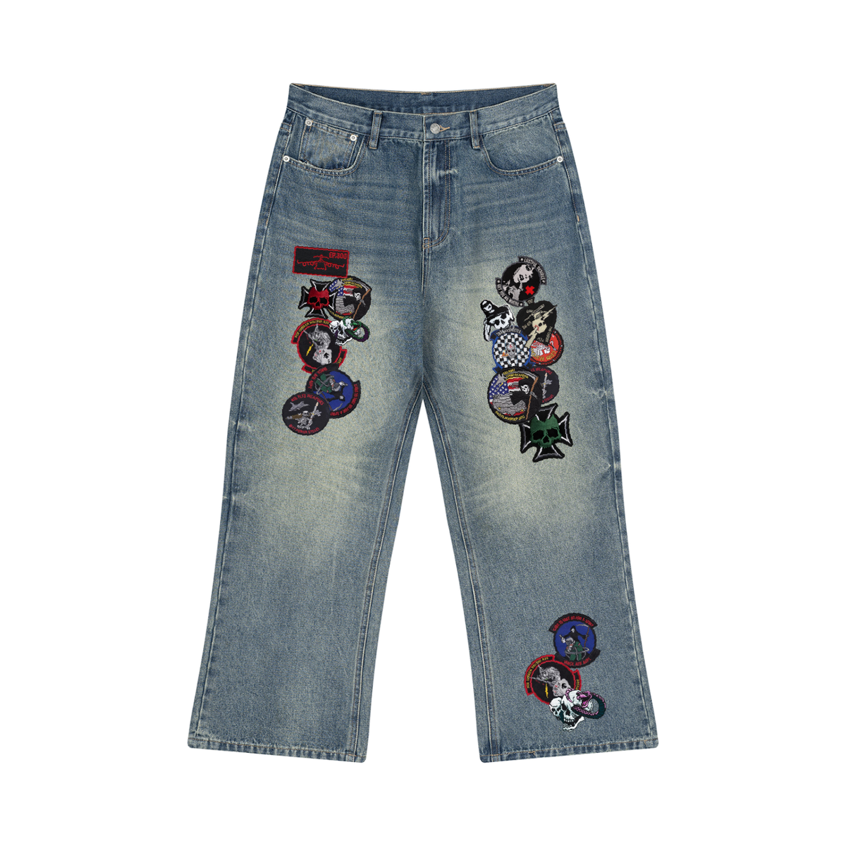 dtg patchwork denim