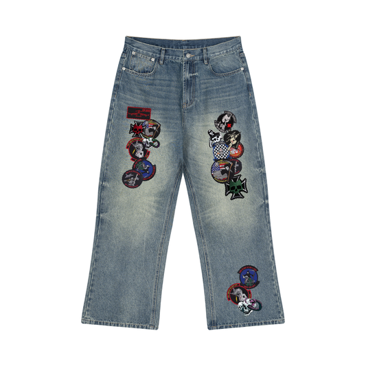 dtg patchwork denim